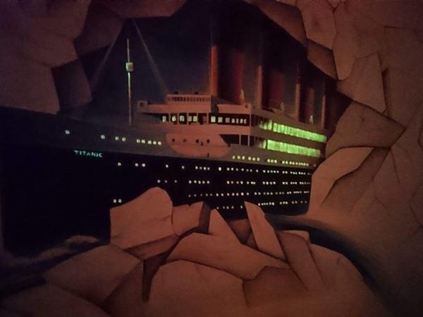 Iluzivní malba lodi Titanic